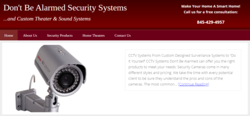 Example of Business website by RocklandWeb | DBA Security System