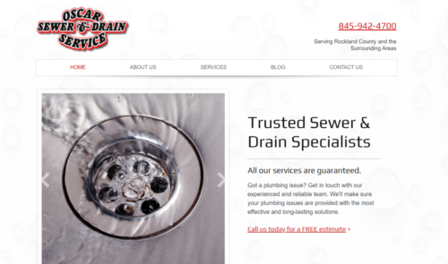Example of Business website by RocklandWeb | Oscar Sewer and Drain Services
