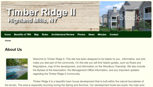 Example of Business website by RocklandWeb | Timber Ridge II