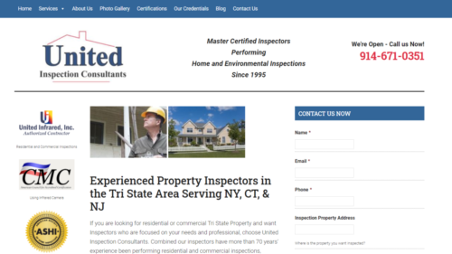 Example of Business website by RocklandWeb | United Inspection Consultants