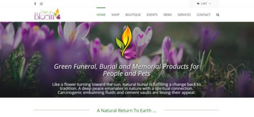 Example of Business website by RocklandWeb | Dying to bloom